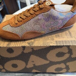 Coach Brown and Patterned Women's Sneakers